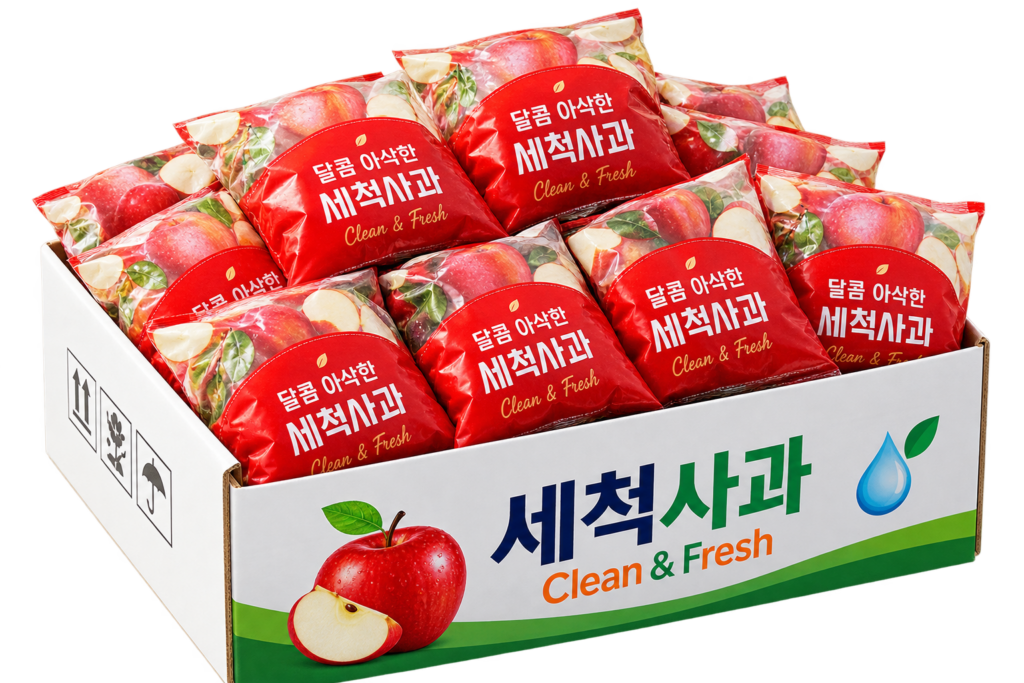 추석선물세트 추천 개별포장 세척사과 가성비 선물 제품 이미지